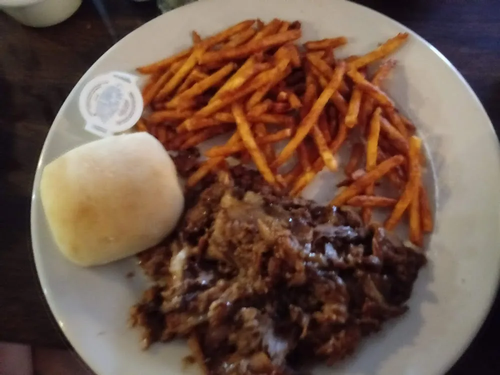 Smoked Brisket and Seasoned Fries